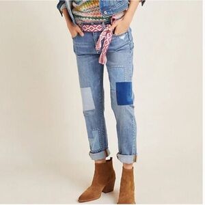 Anthropologie Pilcro Patchwork Boyfriend Jeans